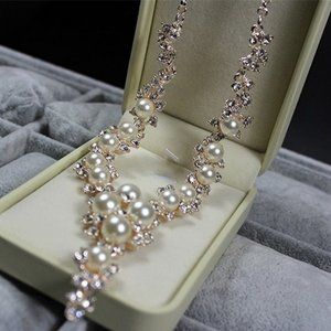 Crystal and Pearl Necklace